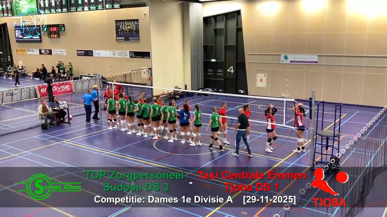 Volleybal Dames 1e Divisie A: TOP Zorgpers. Sudosa D3 - Taxi Centrale Emmen Tjoba D1 [29-11-2025]