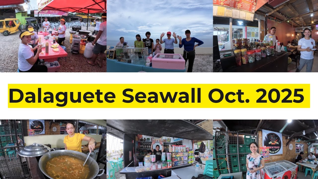 🚶‍♂️ ❤️ 🇵🇭 Dalaguete Seawall Walk Tour 2025  Exploring the beautiful seaside  local life in Cebu