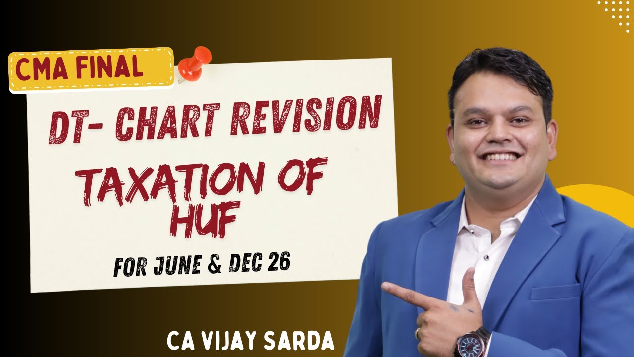 DT Revision |Taxation of HUF | CMA Final | Jun & Dec 26 | CA Vijay Sarda