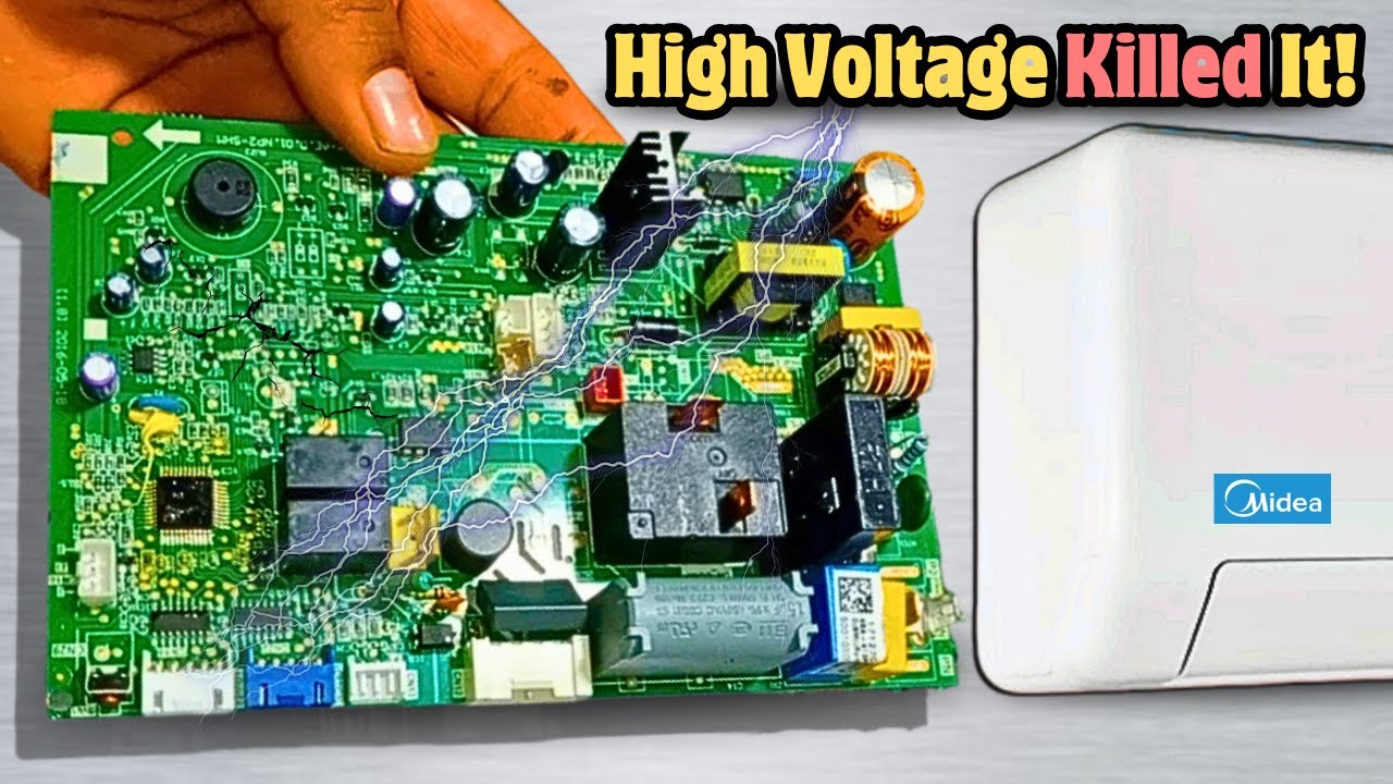Midea AC Circuit Board Destroyed with High Voltages, Can it Be Fixed?