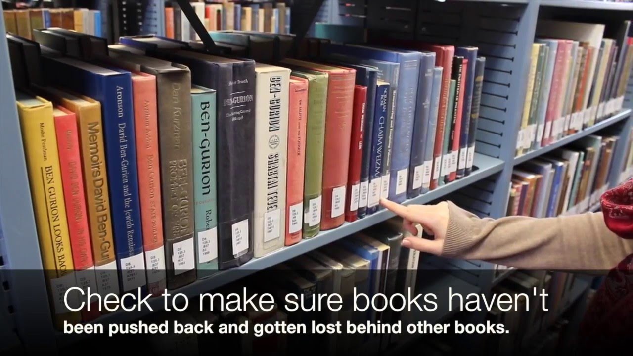 How to straighten library shelves