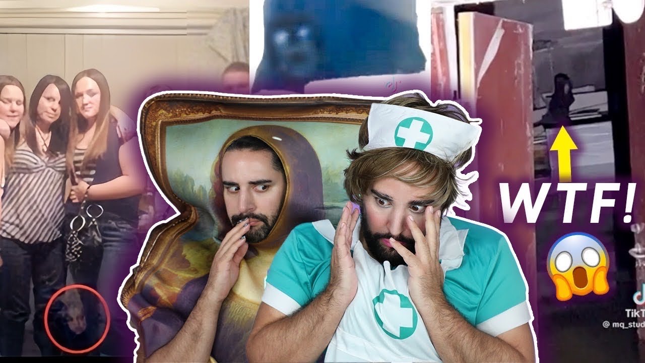 20 CREEPY TIKTOKS We Found On The Internet | Reacting to scary tiktoks! 💜🖤 The Welsh Twins