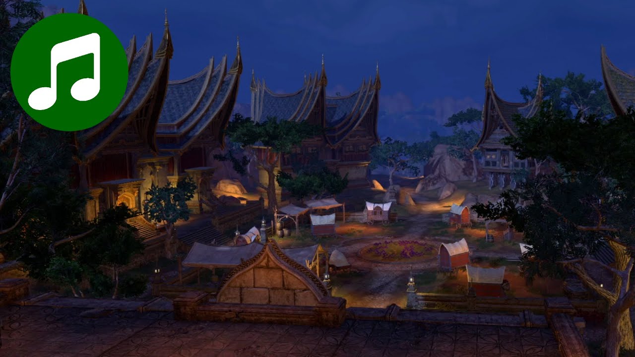 ELDER SCROLLS ONLINE: ELSWEYR Ambient Music & Ambience 🎵 Riverhold at Night (ESO Soundtrack | OST)