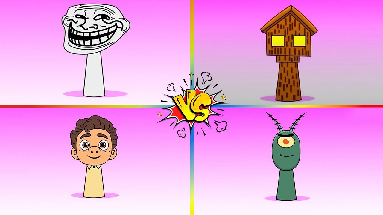 My Sprunki OC: Tralala 🆚 House Head 🆚 Luca 🆚 Plankton 🆚 Coffin Dance Cover