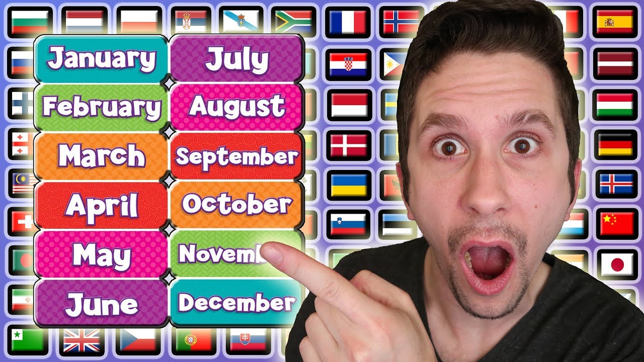 Pronouncing The Months Of The Year In All Languages In The World