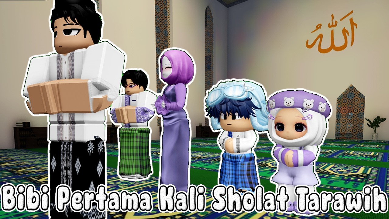 BIBI PERTAMAKALI SHOLAT TARAWIH BERSAMA DI MASJID - BIMALA RAMADAN EDITION || BROOKHAVEN🏡ROBLOX INDO