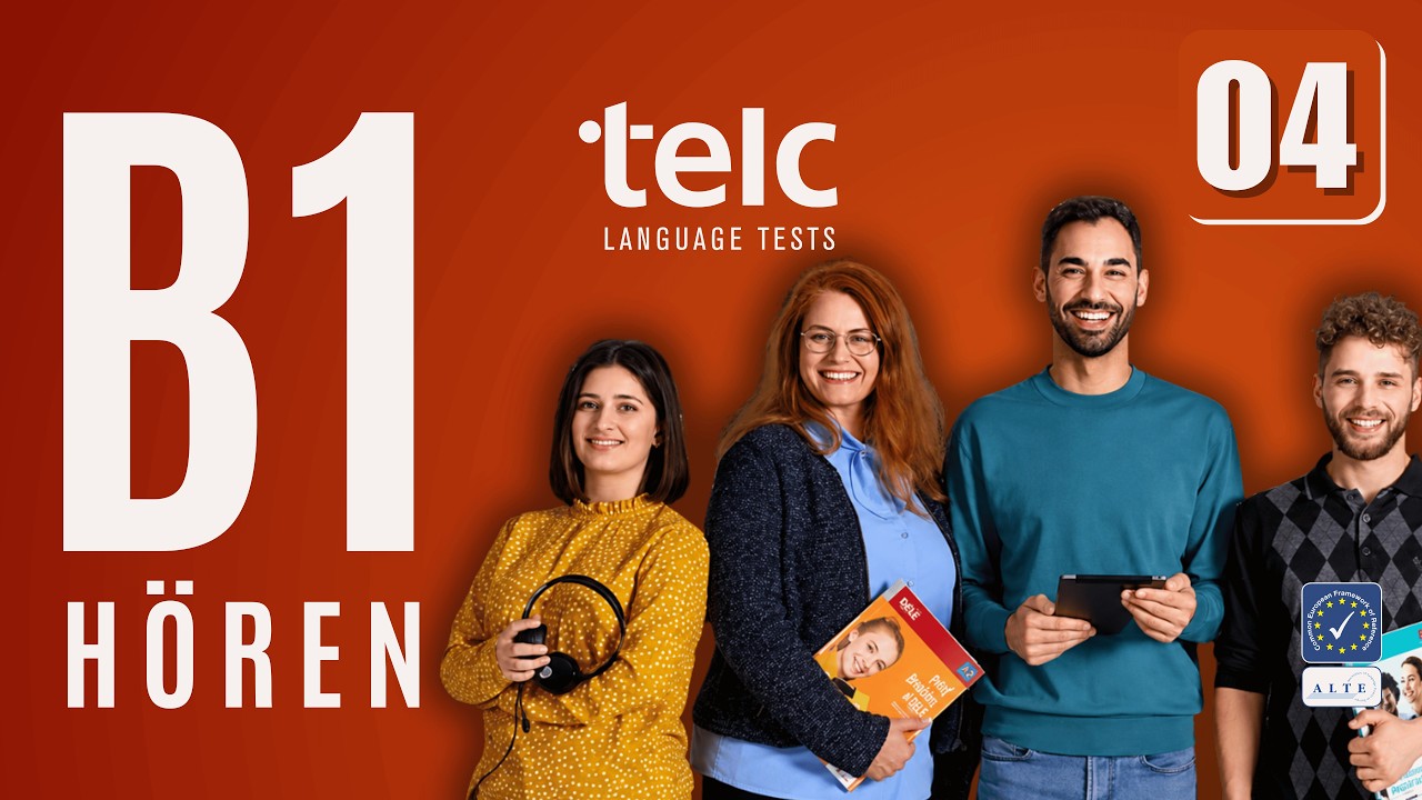B1 hören TELC Zertifikat 2026 Exam #04 | mit Lösungen