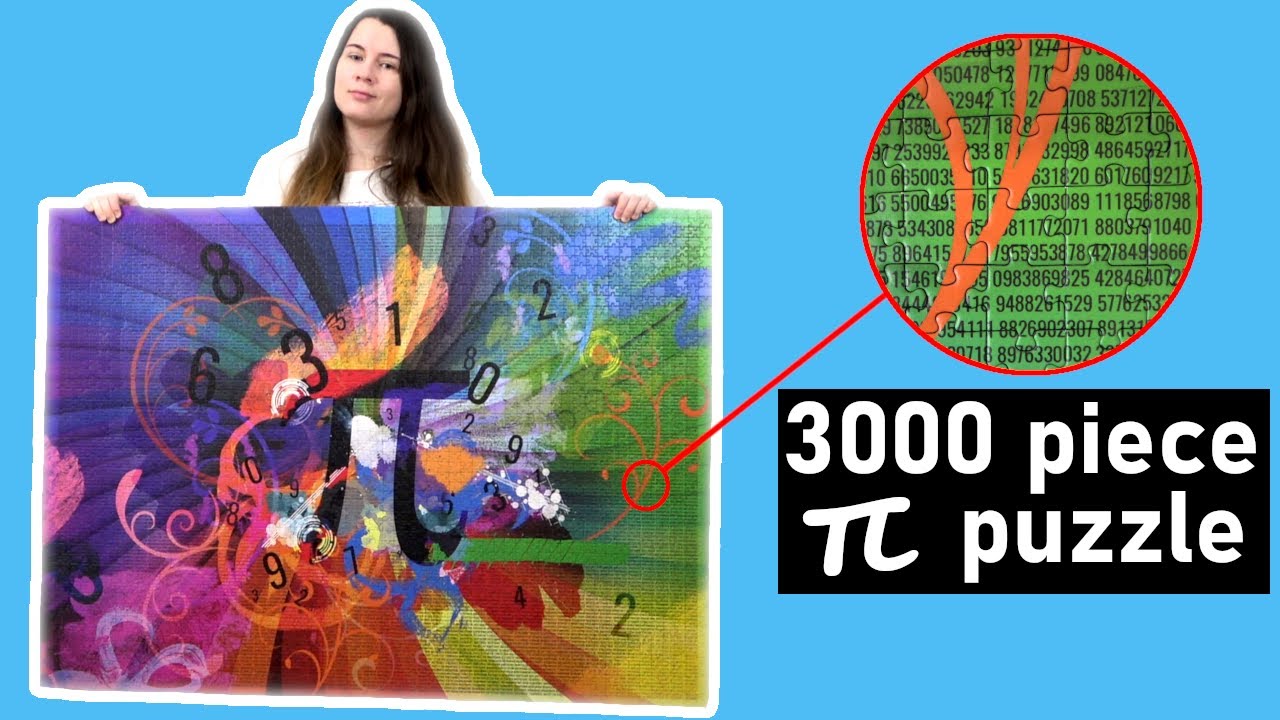 The number Pi - 3000 pieces puzzle with timelapse