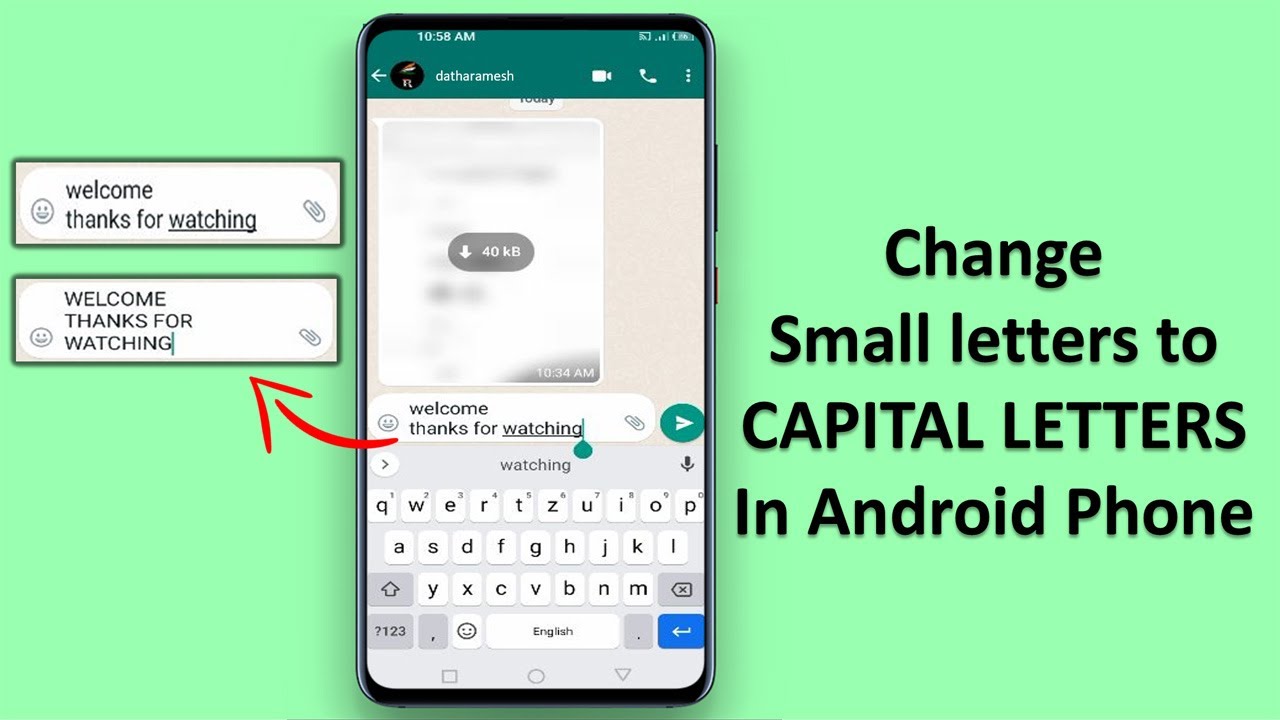 How to Change Small Letters to Capital Letters In Android Phone