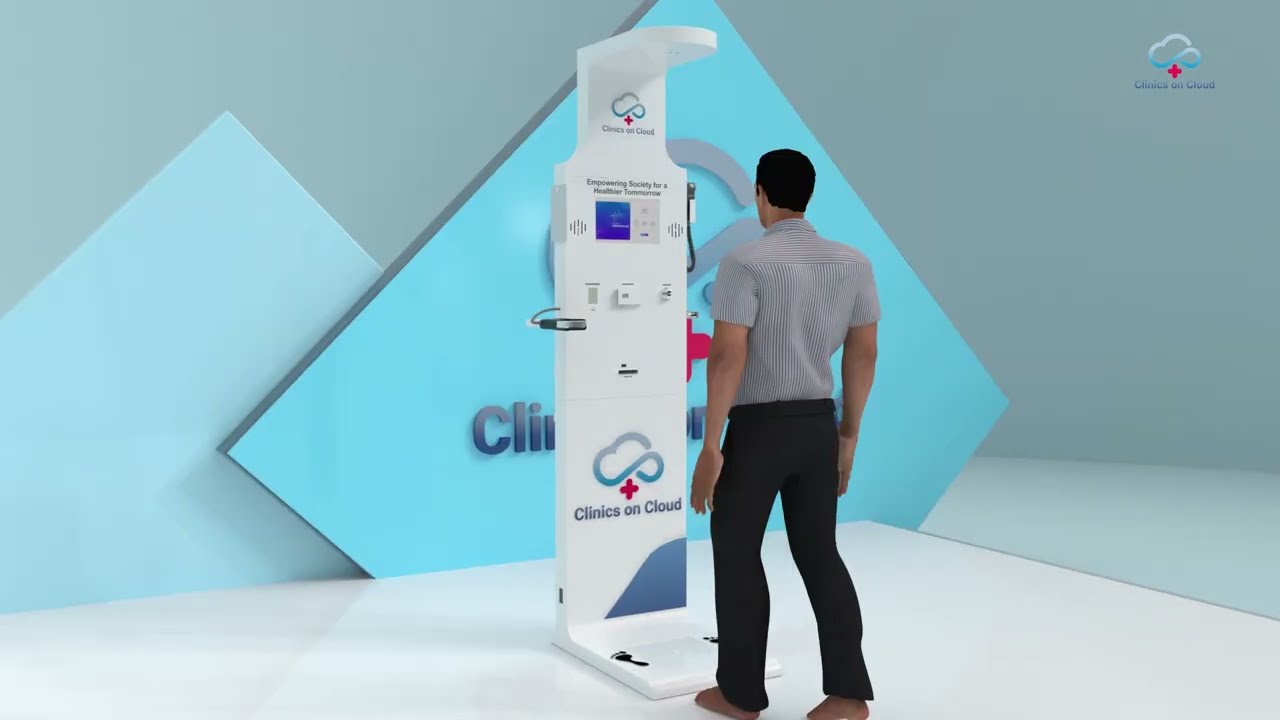 Демонстрационное видео аппарата для полного осмотра организма (банкомат HEALTH)