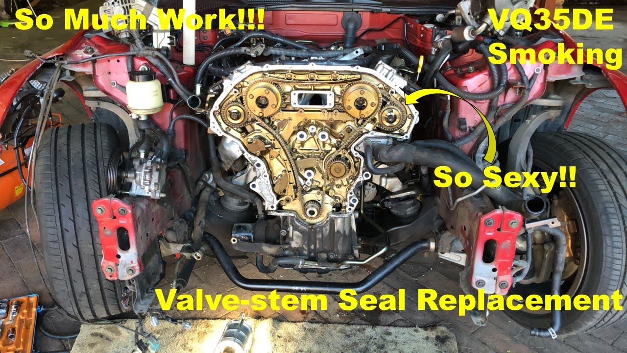 350Z VQ35DE Smoking - Valve-stem Seal Replacement Part 3