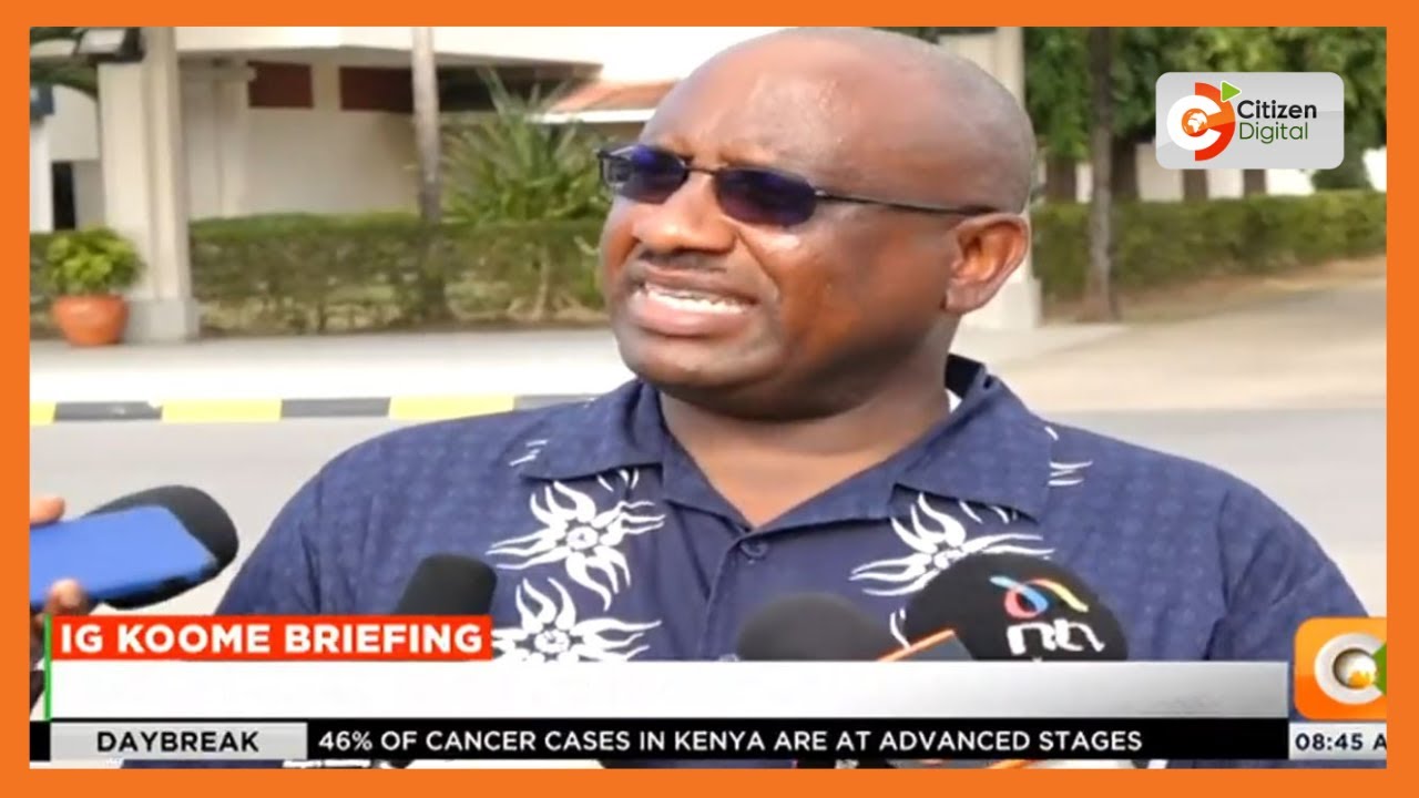 IG Japhet Koome clarifies changes in Uhuru, Matiang'i and Kibicho's security details