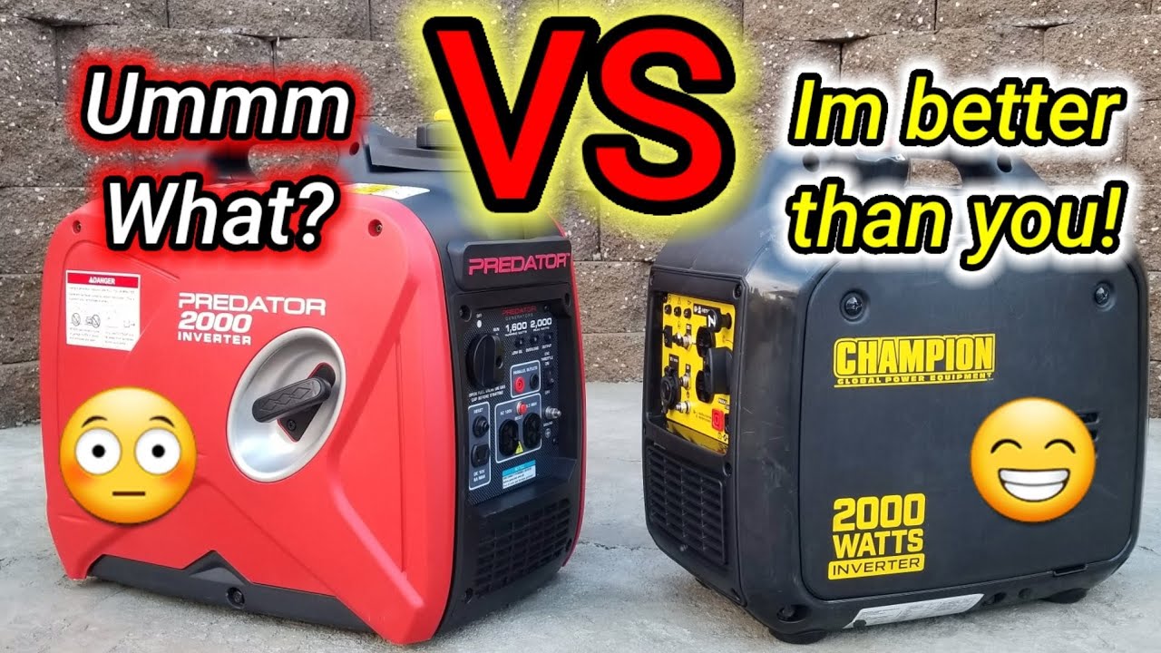 Predator 2000 VS Champion 2000 inverter generator best generator??