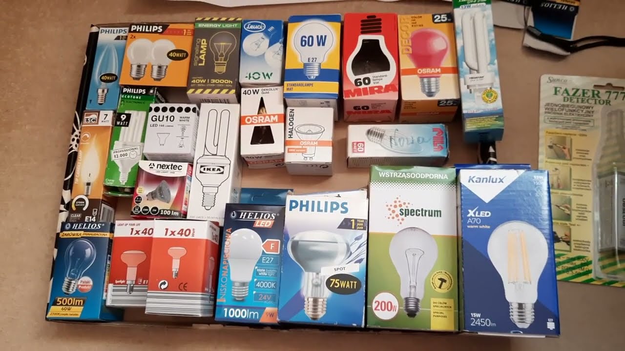 D: A collection of light sources and fixtures for fluorescent lamps & żarówki świetlówki halogen led