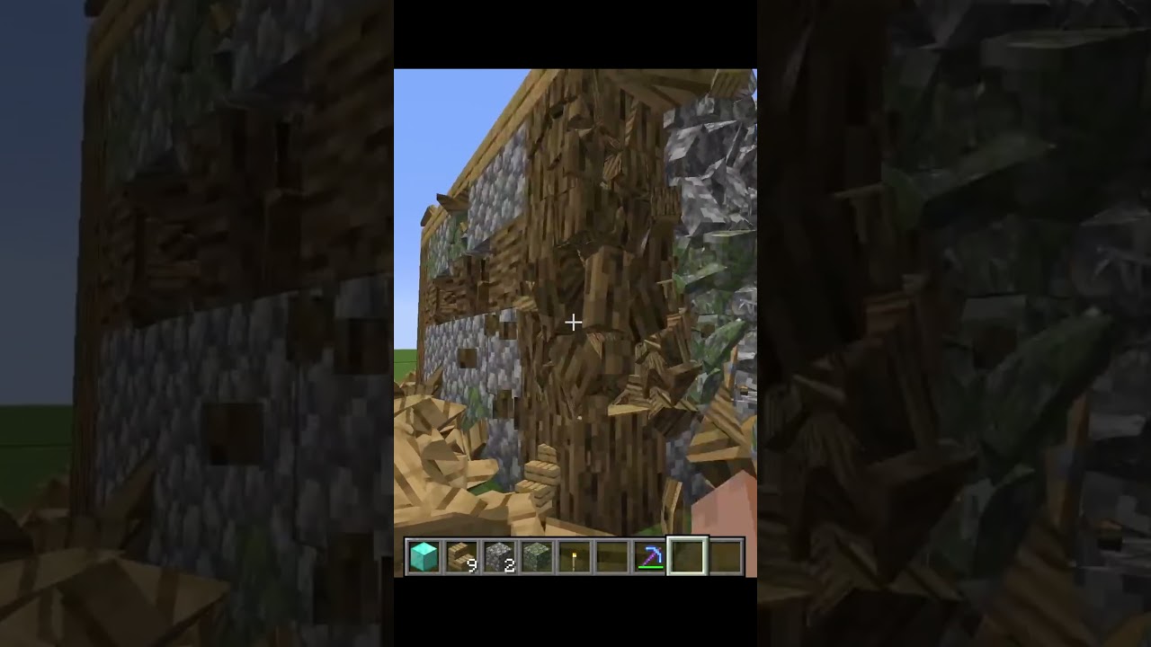 Realistic House Destruction in Minecraft #Shorts