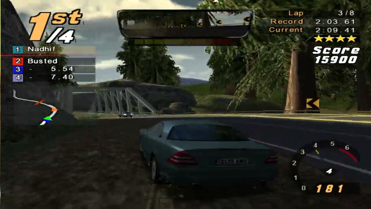 Need for Speed: Hot Pursuit 2, Mercedes CL55 AMG, 8 laps National Forest