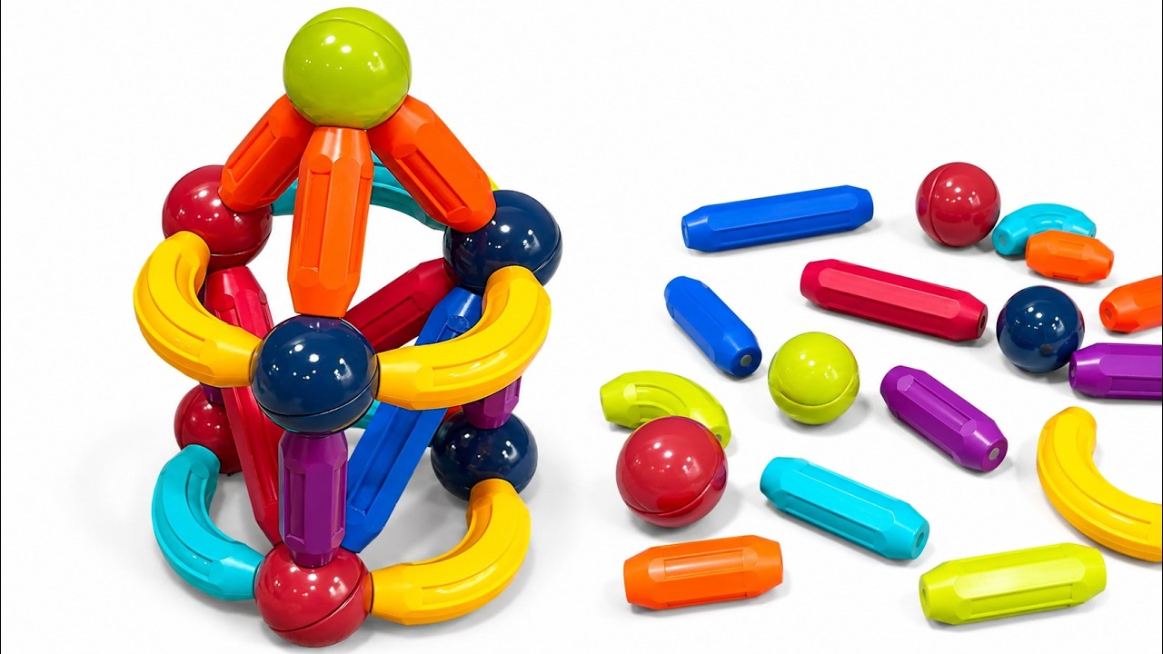 12 Minutes Satisfying Magnetic Toys Build | Amazing Shapes for Kids