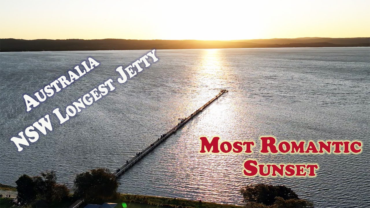 The Most Romantic Sunset at Long Jetty NSW - A Perfect Getaway for Couples (Drone Shot & Walk Tour)