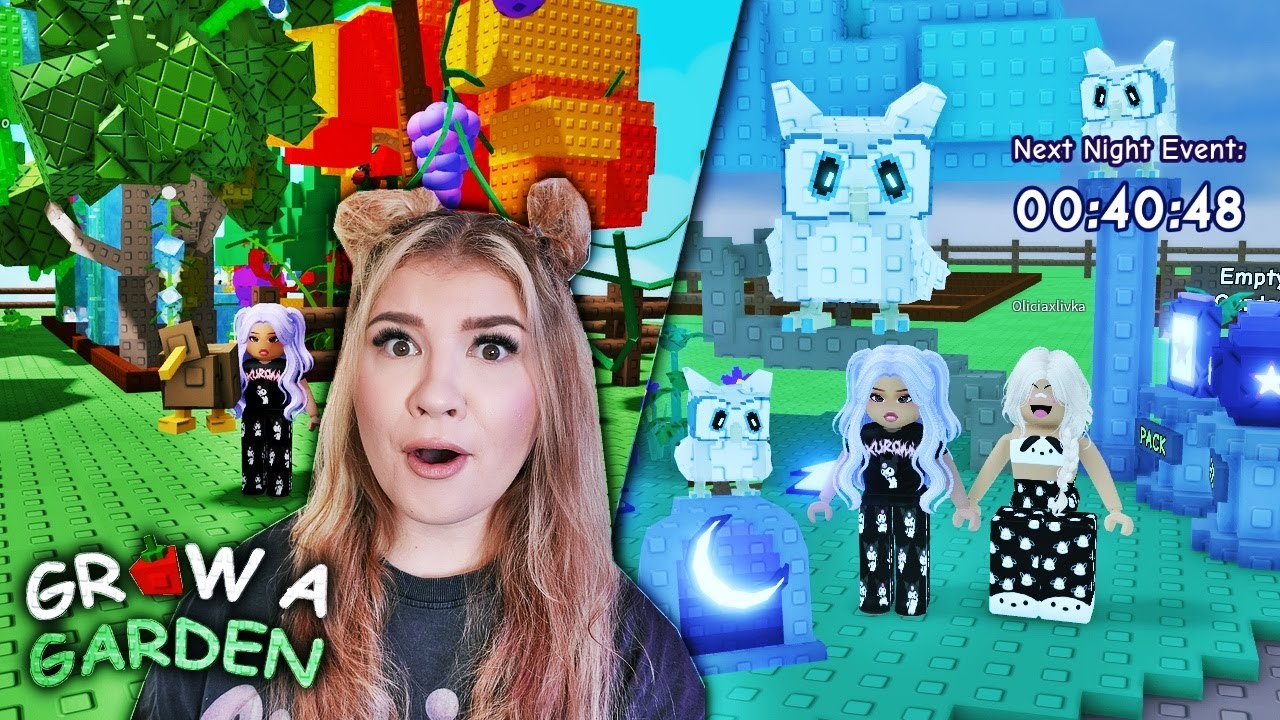 W OGRODZIE NOCĄ DZIEJĄ SIĘ DZIWNE RZECZY! 😱 GROW A GARDEN ROBLOX