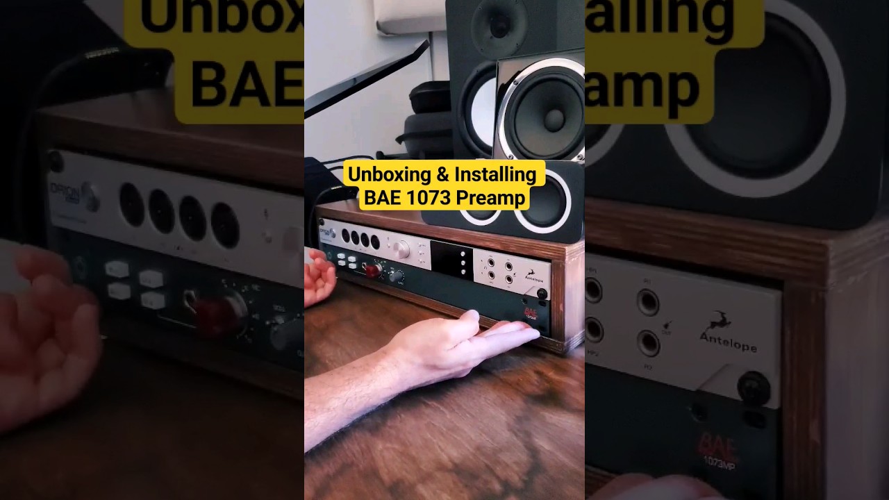 Unboxing And Installing BAE 1073 Preamp #shorts #studiogear #neve1073 #bae1073 #audioengineer