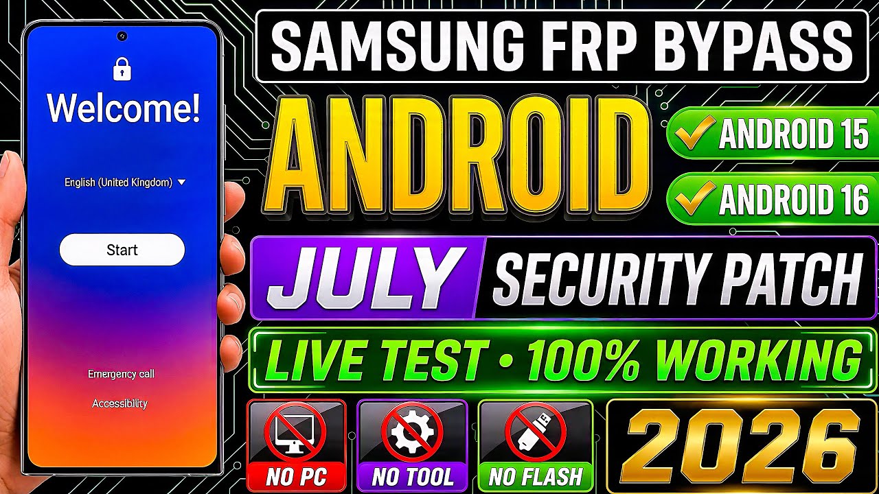 Samsung FRP Bypass Android 15/16 2026 🔥 New Method | No PC Needed | Skip Google Lock