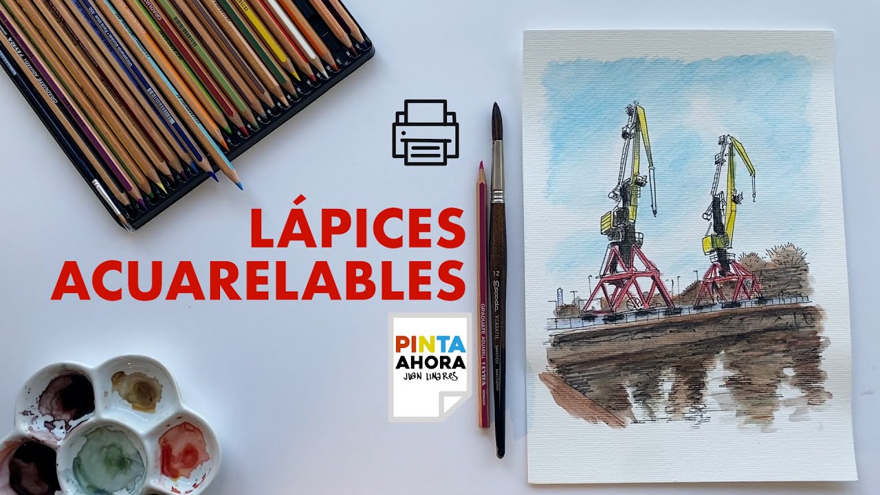 Pintando con lápices acuarelables | PintaAhora | Juan Linares