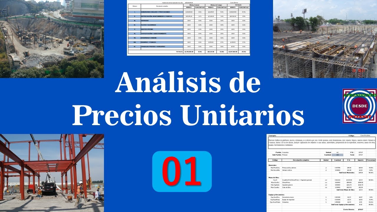 Temario del Curso de Análisis de Precios Unitarios