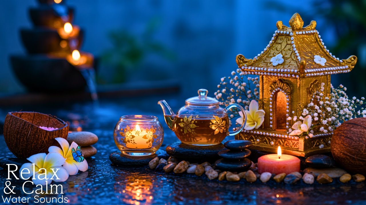 Calming Piano Music and Soothing Water Sounds 🌿 Deep Sleep & Stress Relief Therapy, Meditation Music
