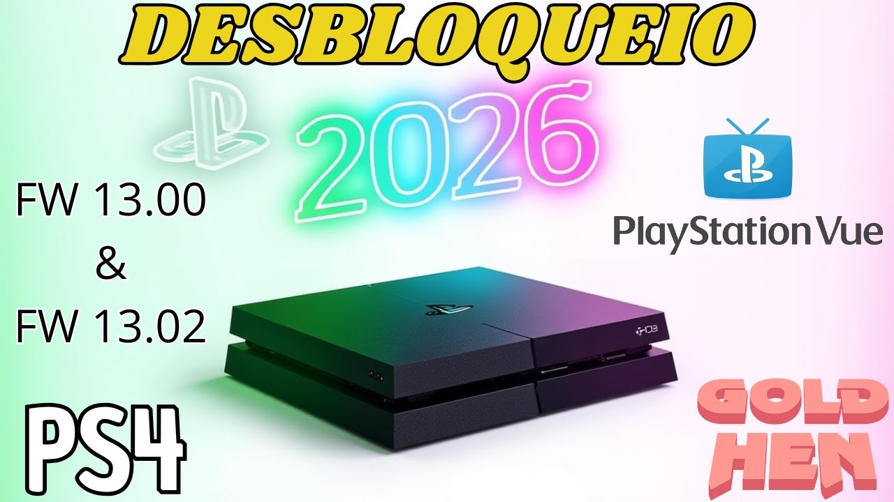 2026 é o ano do desbloqueio PS4 na FW 13.00 e 13.02
