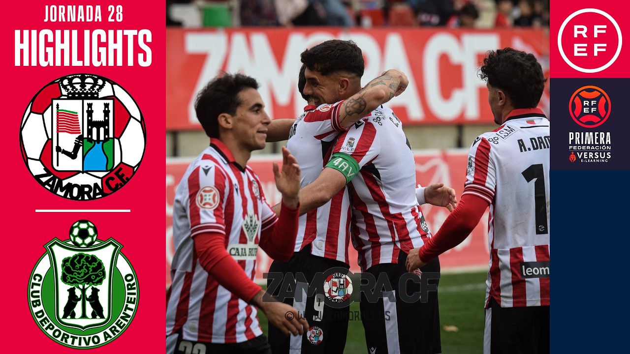 Resumen #PrimeraFederación | Zamora CF 1-0 CD Arenteiro | Jornada 28 | Temporada 2025/26