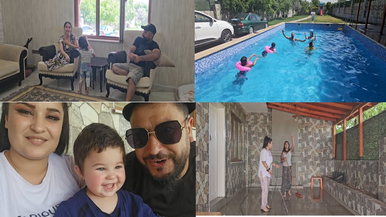 روتين في المزرعه يا حرام بريفان كانت راح تختنق بالمسبح 🏖❤️