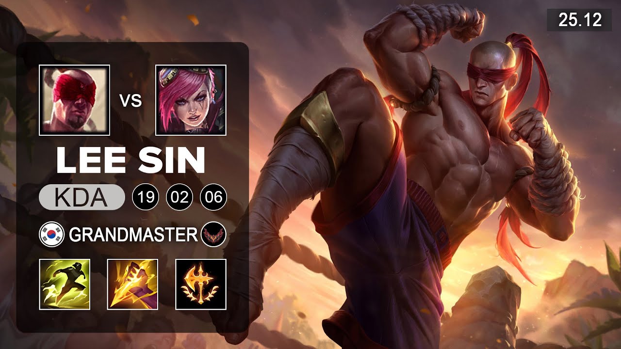 Lee Sin vs Vi Jungle - KR Grandmaster - Patch 25.12 Season 15
