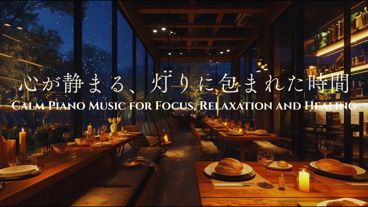 【作業用BGM】森に佇むナイトラウンジで、呼吸が整い心が静まる｜Calm Piano Music for Relaxation and Inner Peace