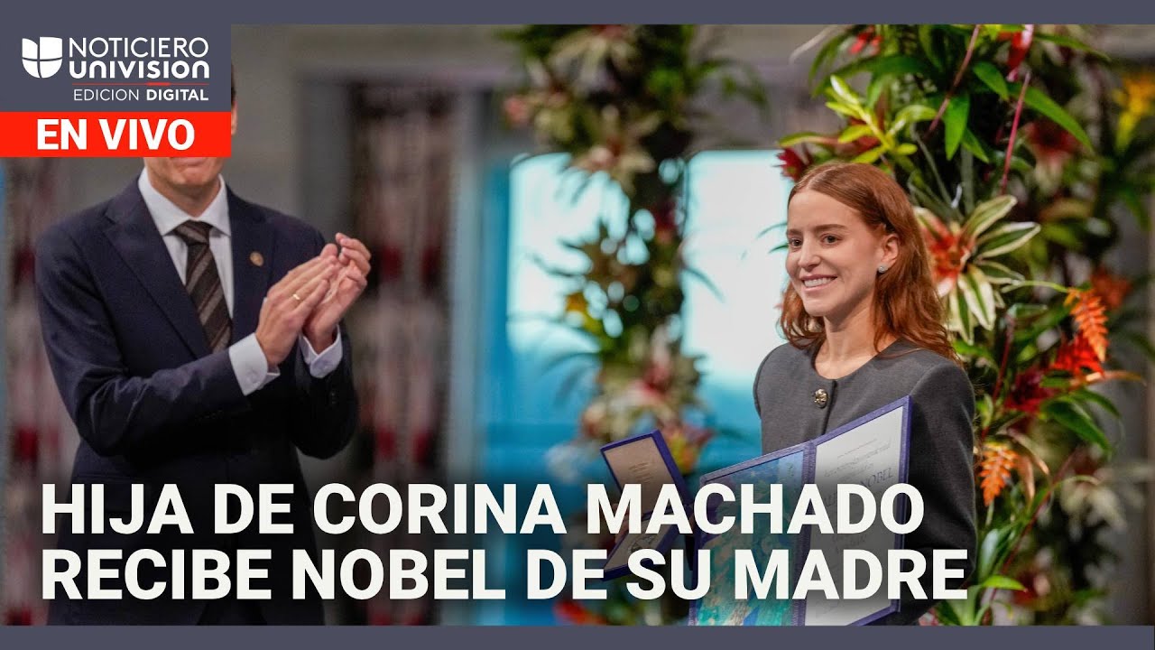 Hija de Mar&iacute;a Corina Machado recibe el Nobel de su madre Edicion Digital 10 de diciembre de 2025