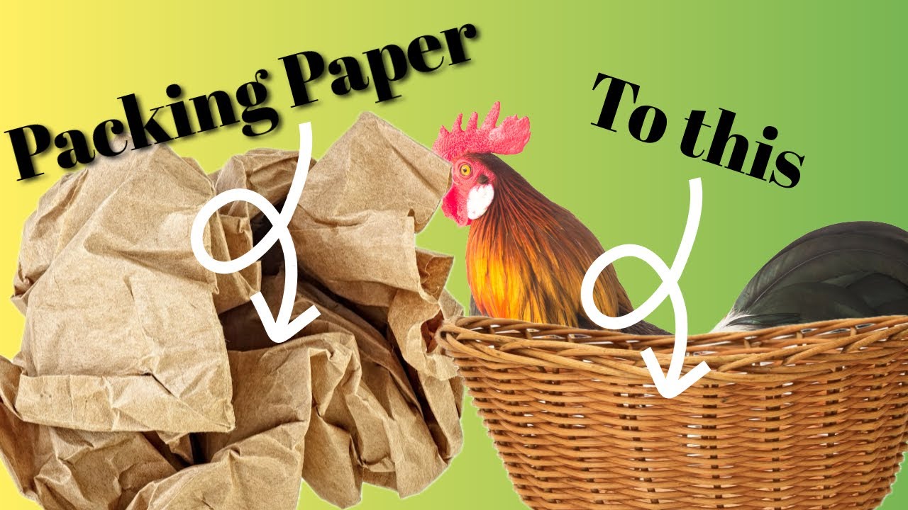 How I Recycled Packing Paper into a Rooster Basket