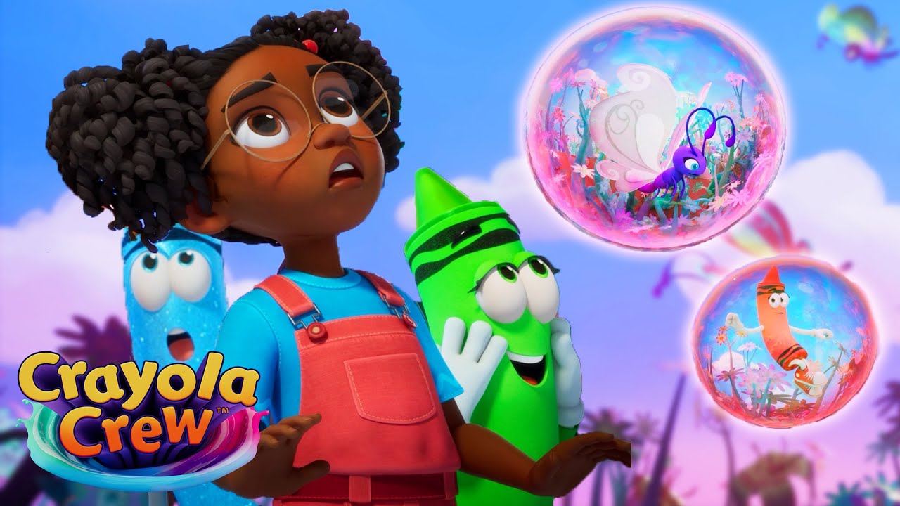 Butterflies Stuck in Bubbles! 😯🦋 | 45 Min of @CrayolaCrewOfficial Fun & Creative Cartoons for Kids