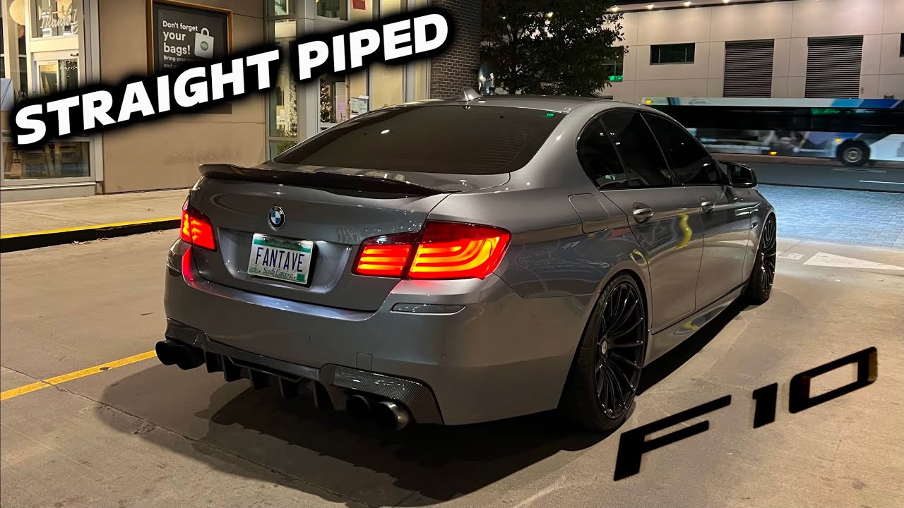 DOWNTOWN ASMR NIGHT POV BMW F10 535I (TUNED & STRAIGHT PIPED)