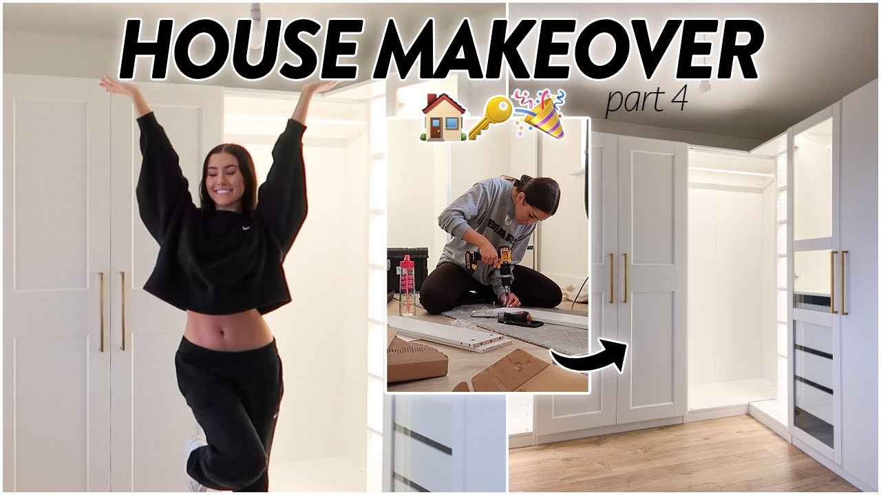 BUILDING MY DREAM DRESSING ROOM! Ikea Pax & Norrfly Lighting! House Makeover Part 4 | Hannah Renée