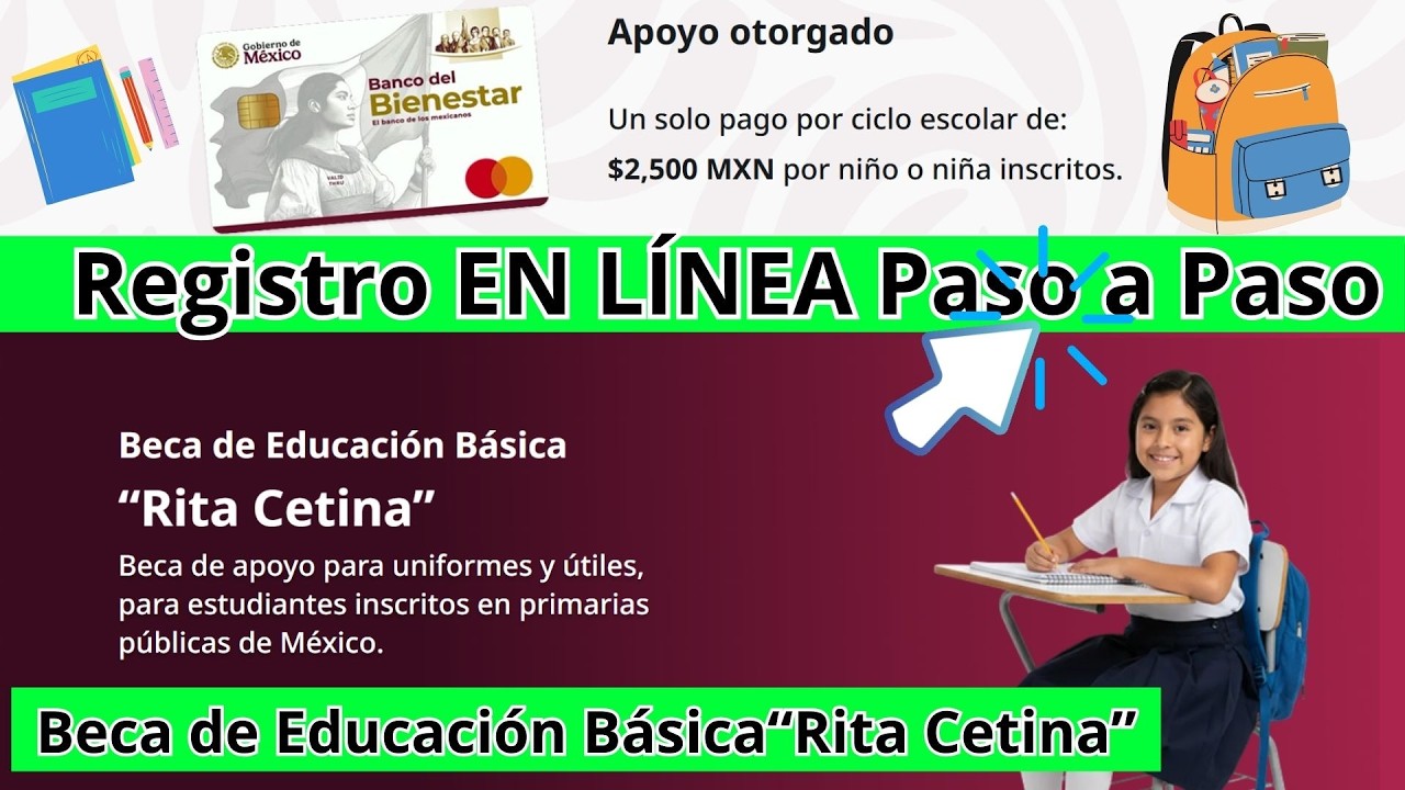 Cómo Registrar a tu Hij@ en la Beca Rita Cetina 🏫 Primaria 1° a 6° 💰 $2,500 Pesos | 2 al 19 de Marzo