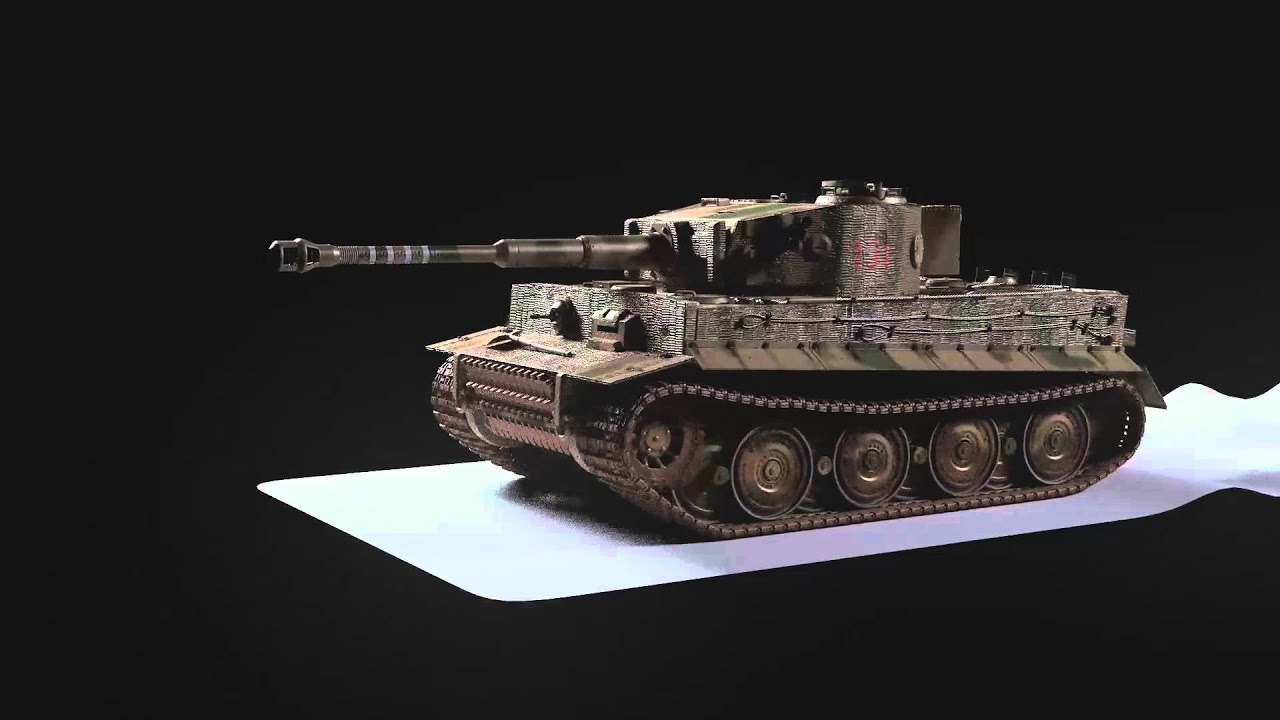 3D Tiger Tank rig test Rendered