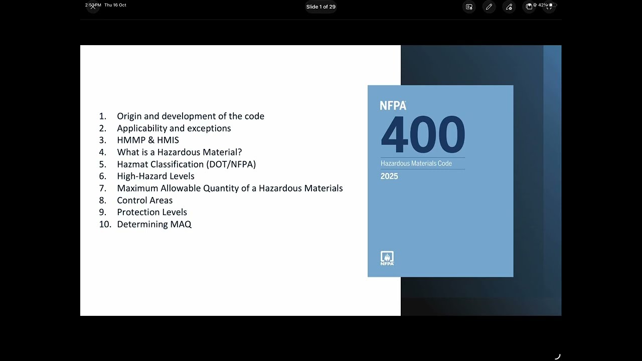 NFPA 400 Introduction - Hazardous Materials Code 2025 Overview