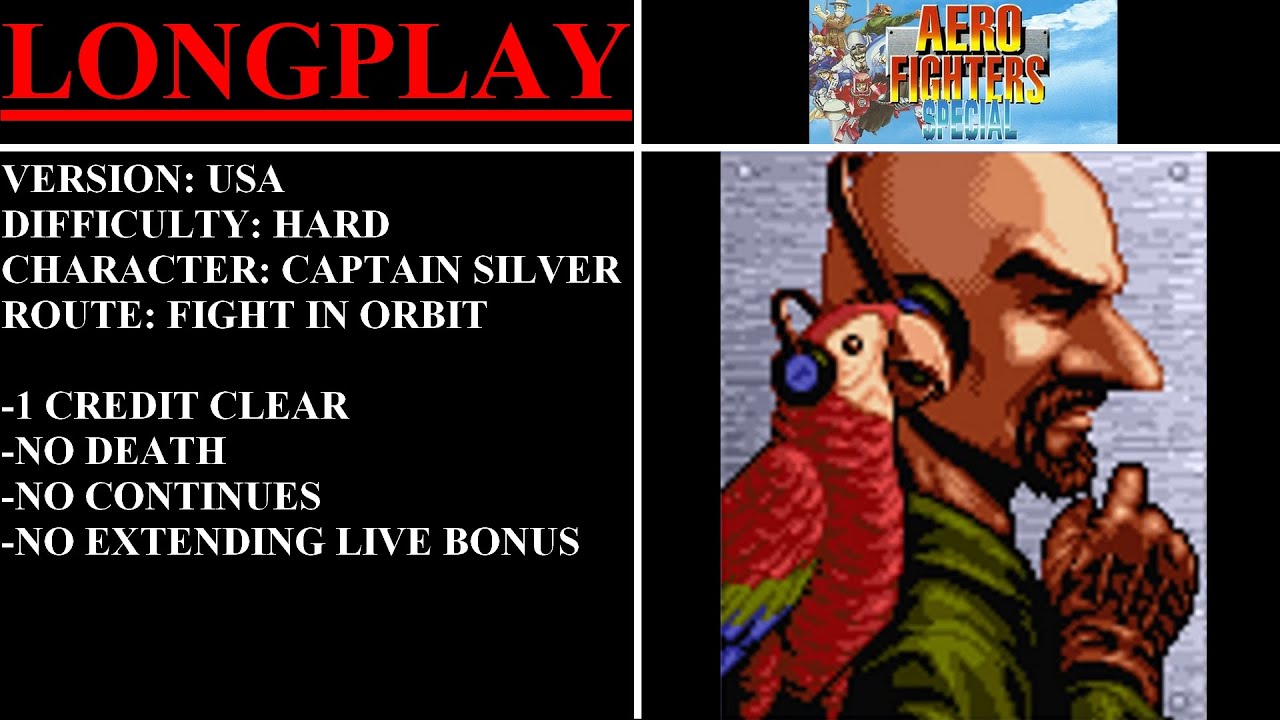 Aero Fighters Special [USA] (Arcade) - (Longplay - Captain Silver | Hard | Fight in Orbit Route)