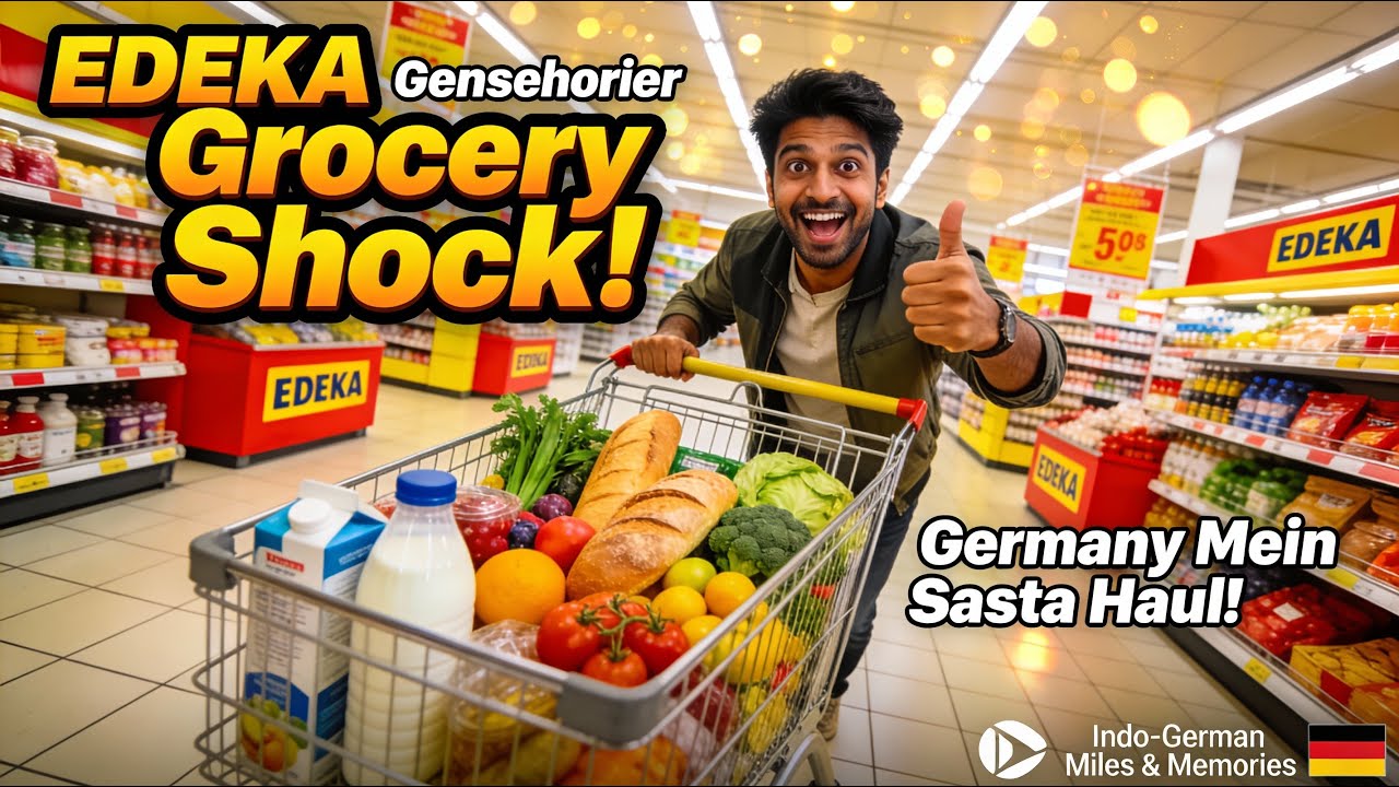 😱 EDEKA Grocery Shock! Germany Mein Weekly Bill Sirf ₹3000?😱 #travel #life #india #vlog #germany 😱