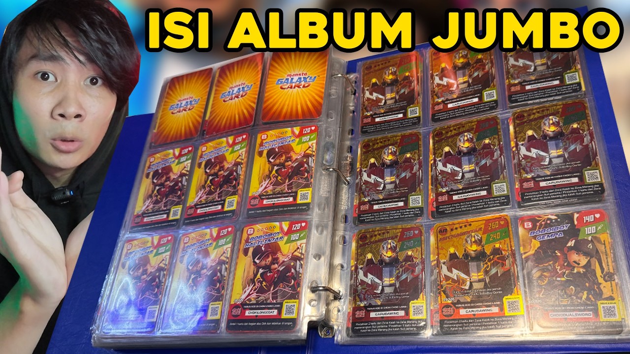 INILAH ISI ALBUM JUMBO RAHASIA KARTU CHOKI CHOKI MONSTA GALAXY CARD BOBOIBOY KYLE ZEFANYA!