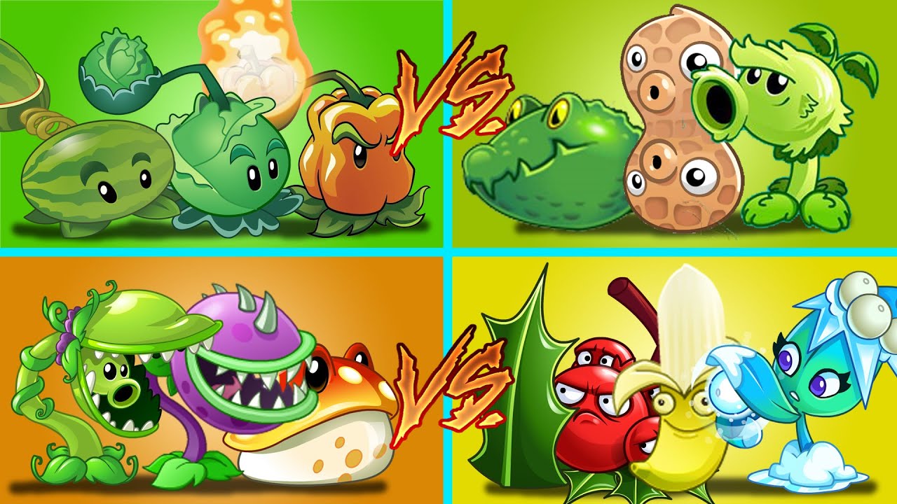 Plants Vs Zombies 2 4 Equipos De Diferentes Ataques