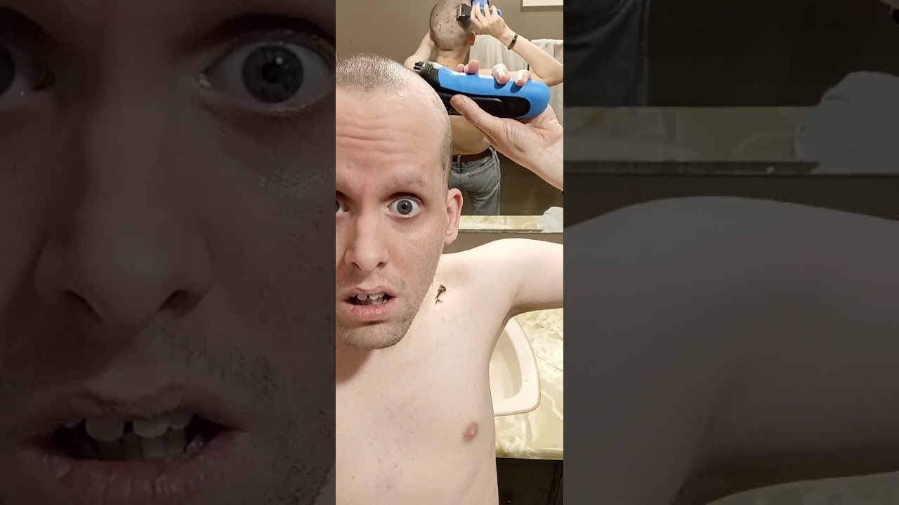 Tom shaves his own hair.