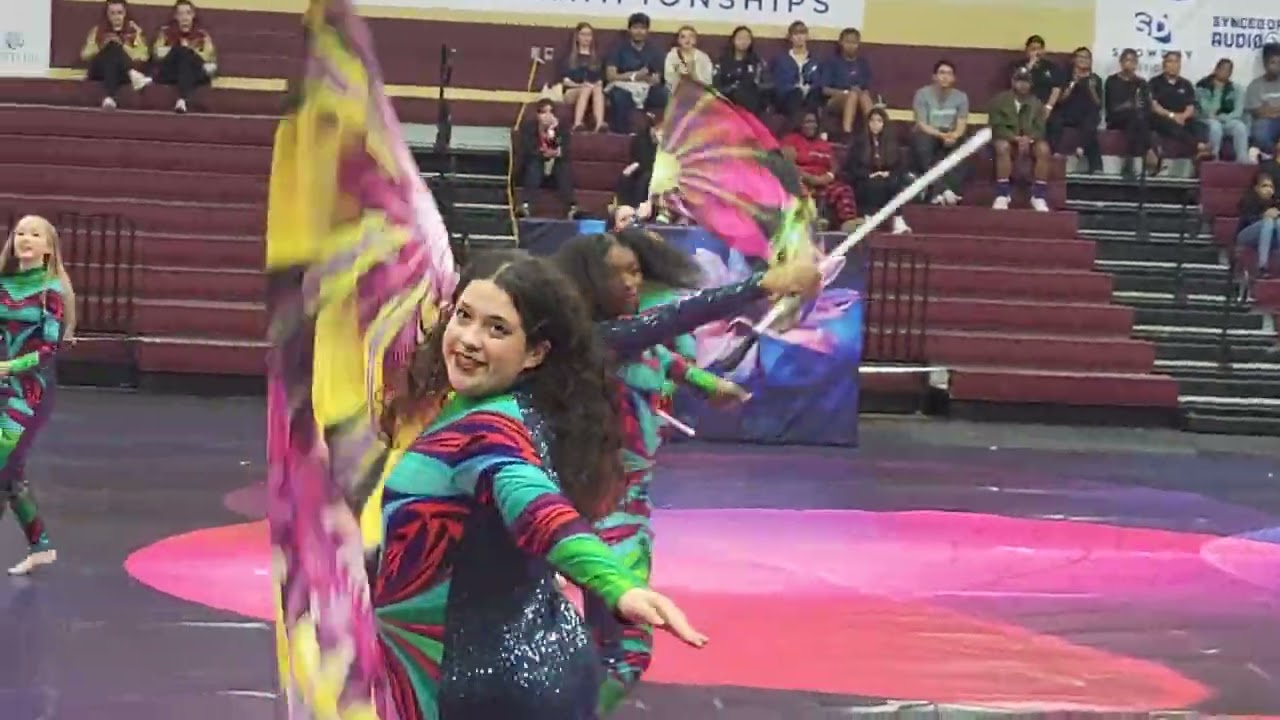 WGI Winterguard International at Magnolia West High school presenting The Woodlands College Park HS 