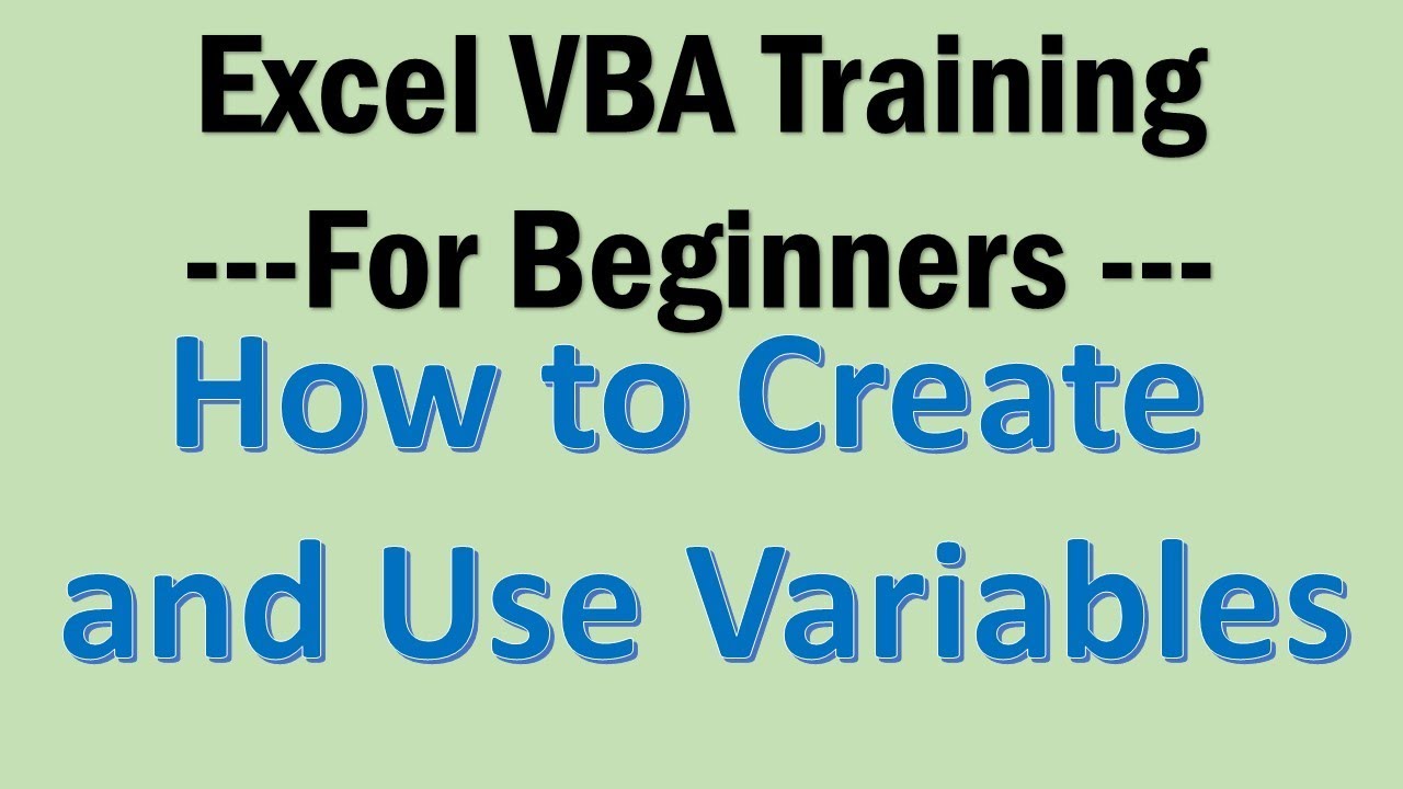 Урок по VBA в Excel, часть 6 &mdash; Переменные и их использование в программировании VBA.