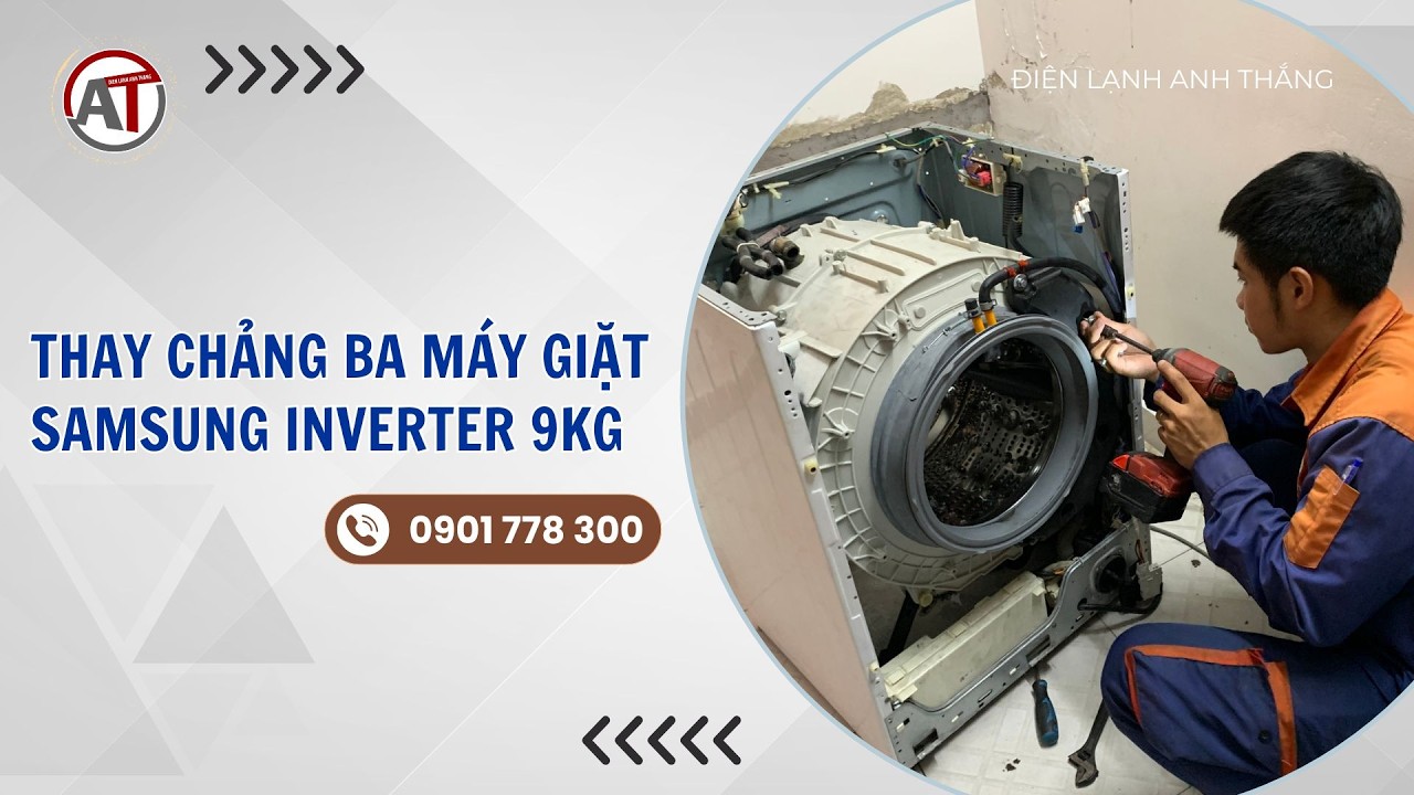 Thay Chảng Ba Máy Giặt Samsung Inverter 9KG - Model  WW90T634DL | Điện Lạnh Anh Thắng