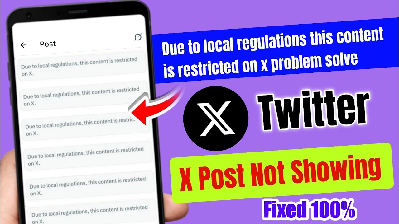 due to local regulations this content is restricted on x problem | twitter due to local regulations